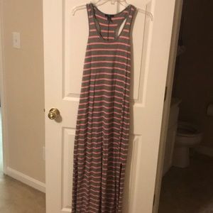 Long striped maxi dress